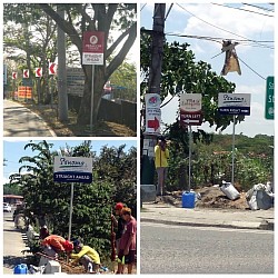 Directional Signage Advertising. Signage contains only information designed to direct pedestrian or vehicular traffic to the location of a facility on the property on which such sign is located. Such signs may include but are not limited to arrows, words or logos.