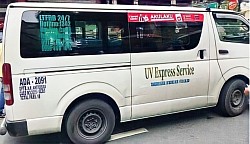 Transit Advertising Philippines. UV express visor ads. One of the most effective way and cheapest outdoor advertising medium that will suit to your budget whenever you have your company's campaign ads requirements. This medium will reach your target market in specific area